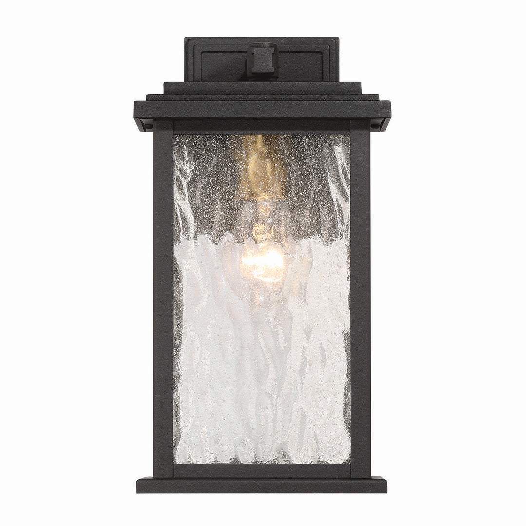 Estate One Light Outdoor Wall Sconce in Black, Brass - available from The Lighting Shoppe, trusted by Canadian homeowners