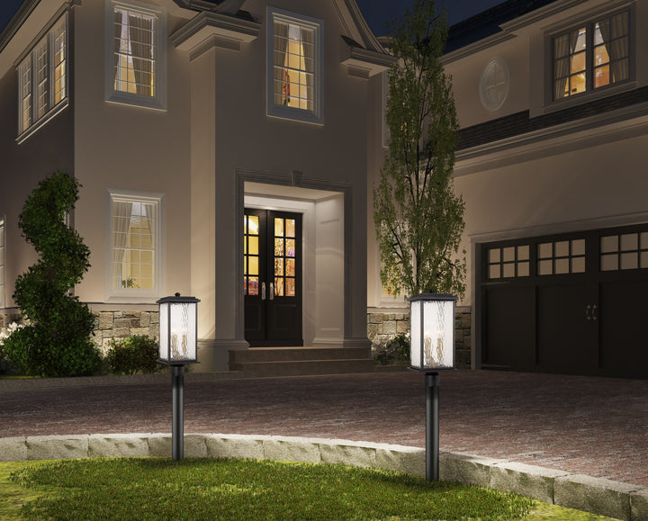Artcraft Canada - AC9273BK - Three Light Outdoor Post Mount - Estate - Black, Brass