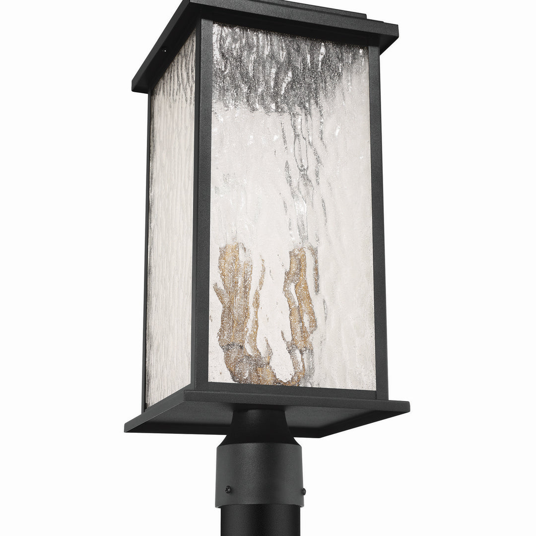 Estate Three Light Outdoor Post Mount in Black, Brass - available from The Lighting Shoppe, trusted by Canadian homeowners