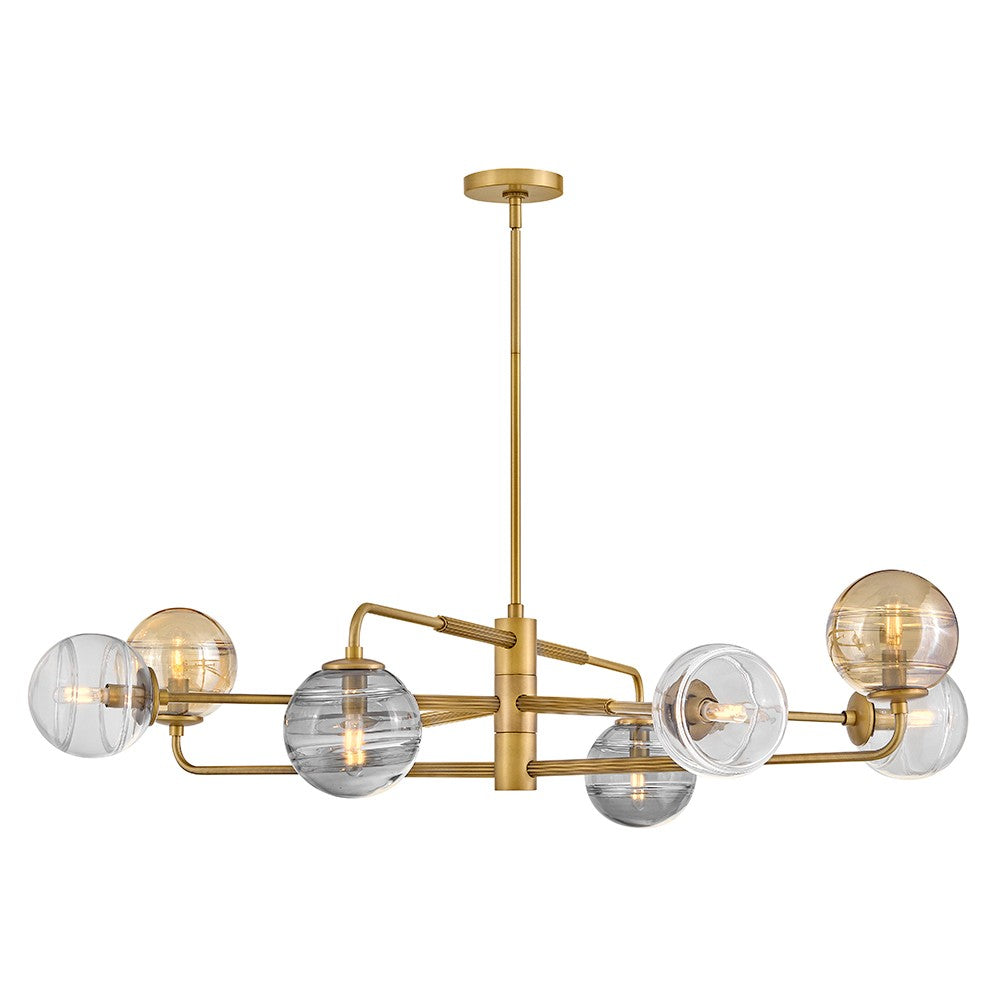 Oberon LED Chandelier in Heritage Brass - available from The Lighting Shoppe, trusted by Canadian homeowners