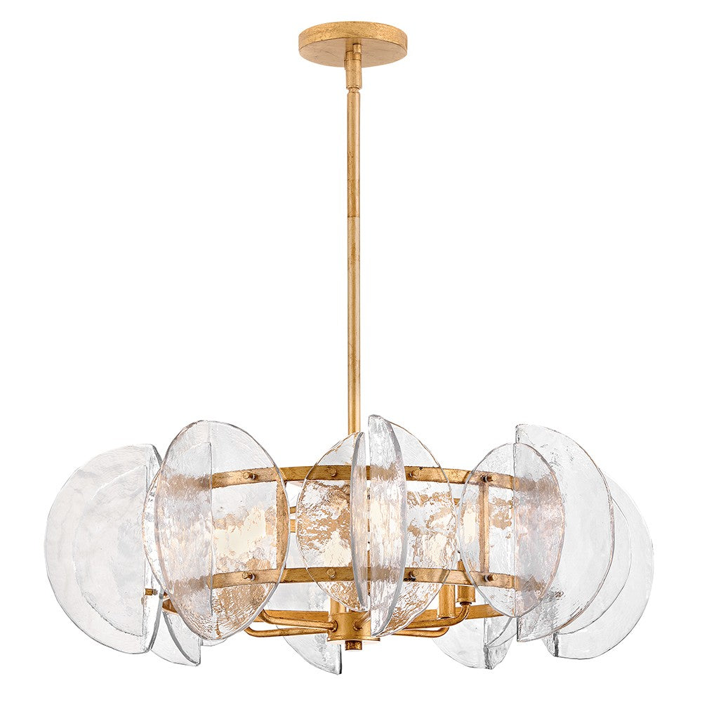 Seraphina LED Chandelier in Distressed Brass - available from The Lighting Shoppe, trusted by Canadian homeowners