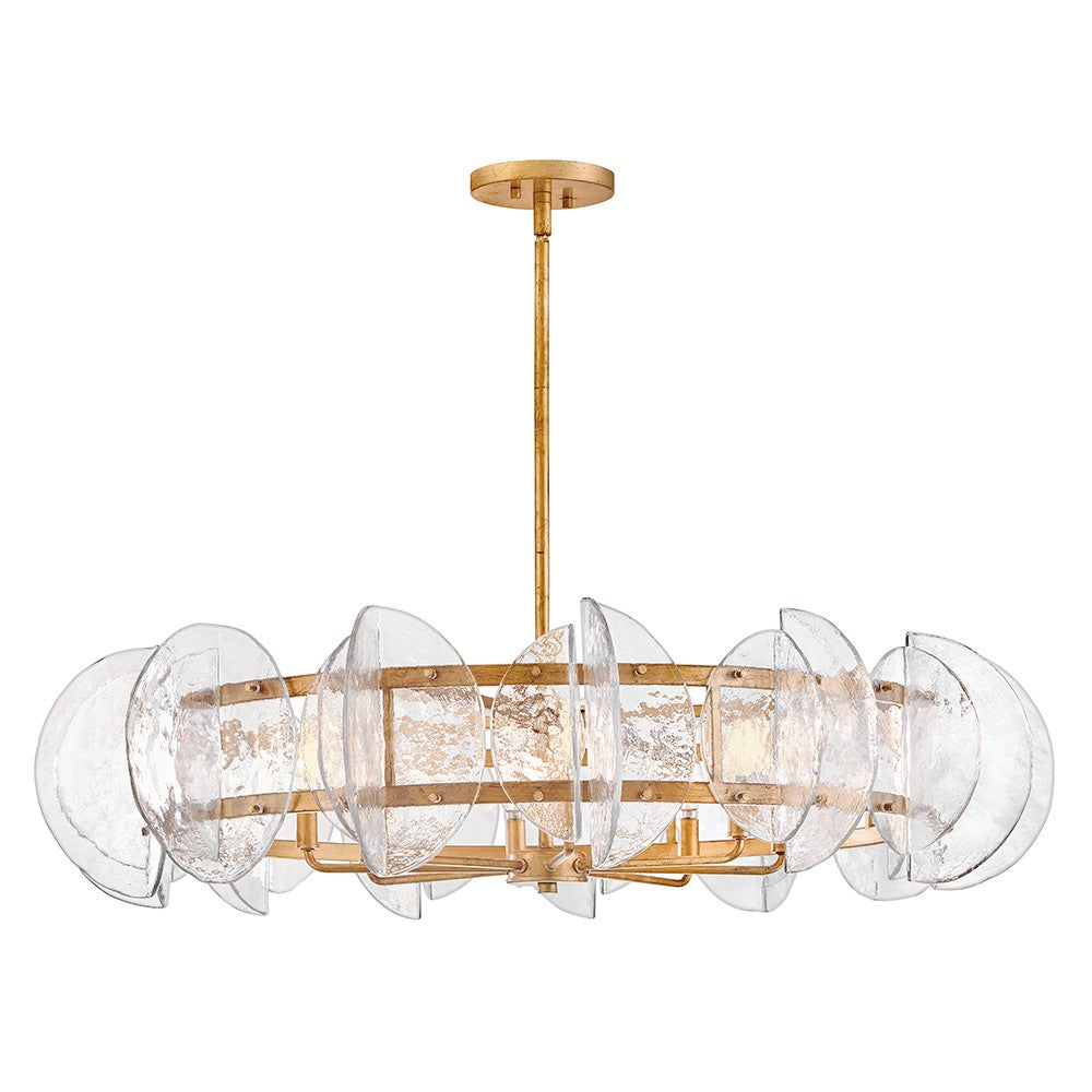 Seraphina LED Chandelier in Distressed Brass - available from The Lighting Shoppe, trusted by Canadian homeowners