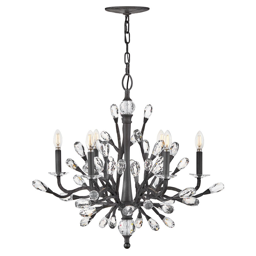 Eve LED Chandelier in Brushed Graphite - available from The Lighting Shoppe, trusted by Canadian homeowners
