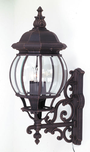 Classico Four Light Outdoor Wall Mount in Rust - available from The Lighting Shoppe, trusted by Canadian homeowners