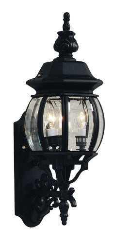 Classico Three Light Outdoor Wall Mount in Black - available from The Lighting Shoppe, trusted by Canadian homeowners