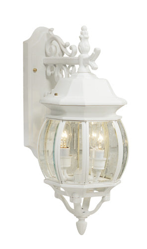 Classico Three Light Outdoor Wall Mount in White - available from The Lighting Shoppe, trusted by Canadian homeowners
