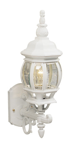 Classico One Light Outdoor Wall Mount in White - available from The Lighting Shoppe, trusted by Canadian homeowners