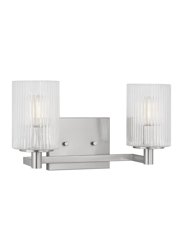 Lando Two Light Wall / Bath in Brushed Steel - available from The Lighting Shoppe, trusted by Canadian homeowners