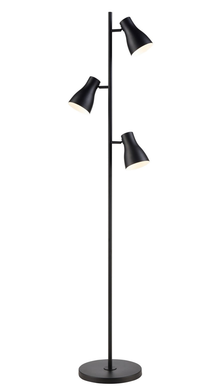 Agincourt Floor Lamp Floor Lamp in Ebony/Matte White - available from The Lighting Shoppe, trusted by Canadian homeowners