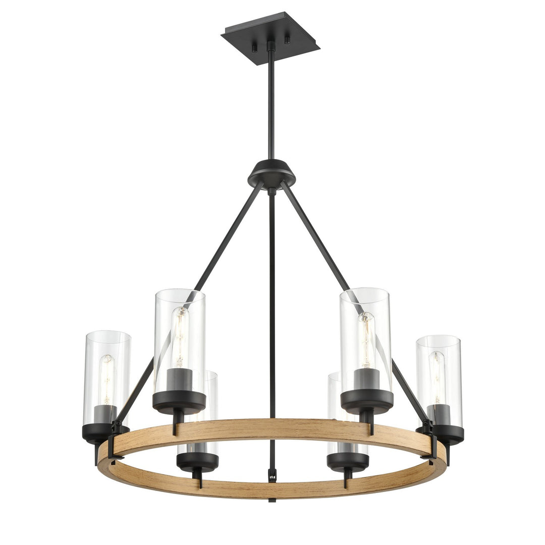 Okanagan Six Light Foyer Pendant in Ebony - available from The Lighting Shoppe, trusted by Canadian homeowners