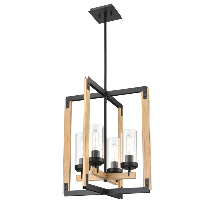 DVI Canada - DVP38648EB+NW-CL - Four Light Pendant - Okanagan - Ebony