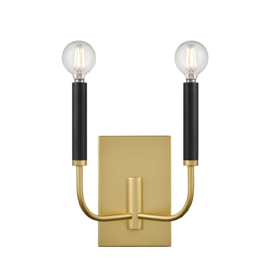 Olivia Two Light Wall Sconce in Multiple/Painted Satin Brass - available from The Lighting Shoppe, trusted by Canadian homeowners