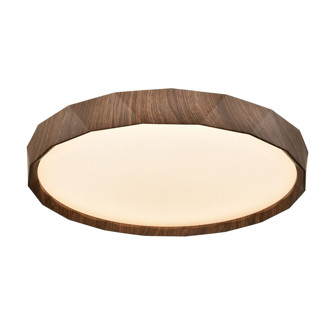 Dawson LED Flush Mount in Walnut - available from The Lighting Shoppe, trusted by Canadian homeowners