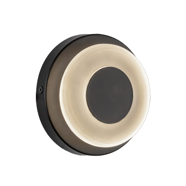 Stephord LED Wall Sconce in Black/Frosted Glass - available from The Lighting Shoppe, trusted by Canadian homeowners