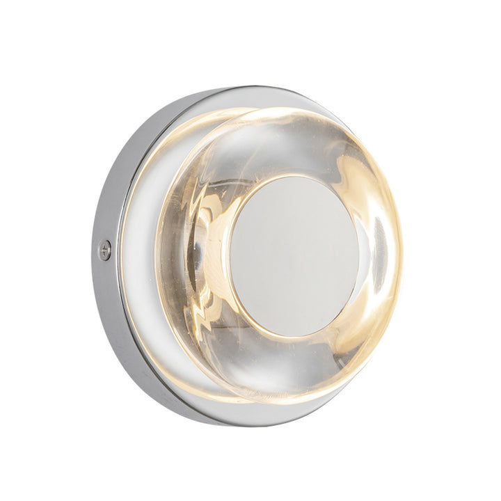 Stephord LED Wall Sconce in Chrome/Clear Glass - available from The Lighting Shoppe, trusted by Canadian homeowners
