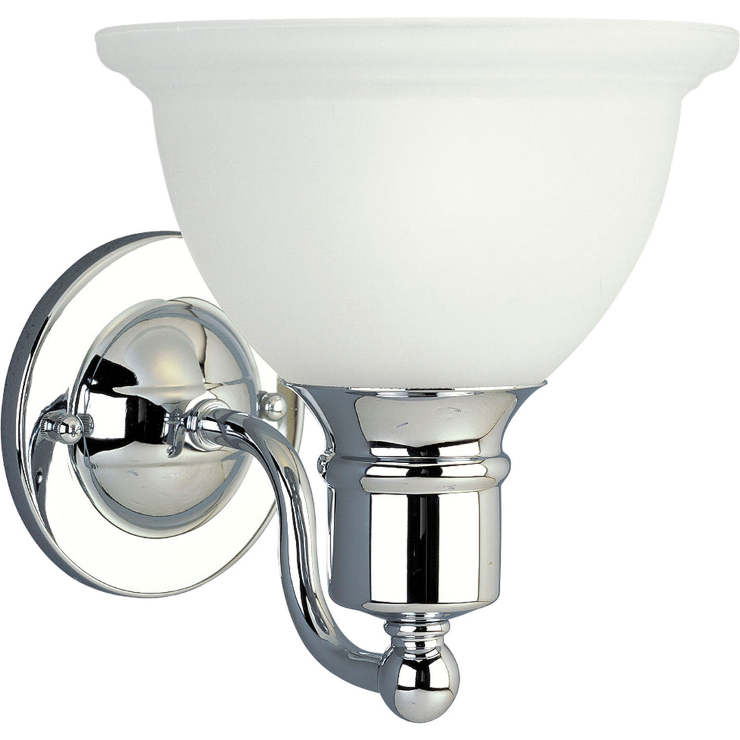Madison One Light Bath Bracket in Polished Chrome - available from The Lighting Shoppe, trusted by Canadian homeowners