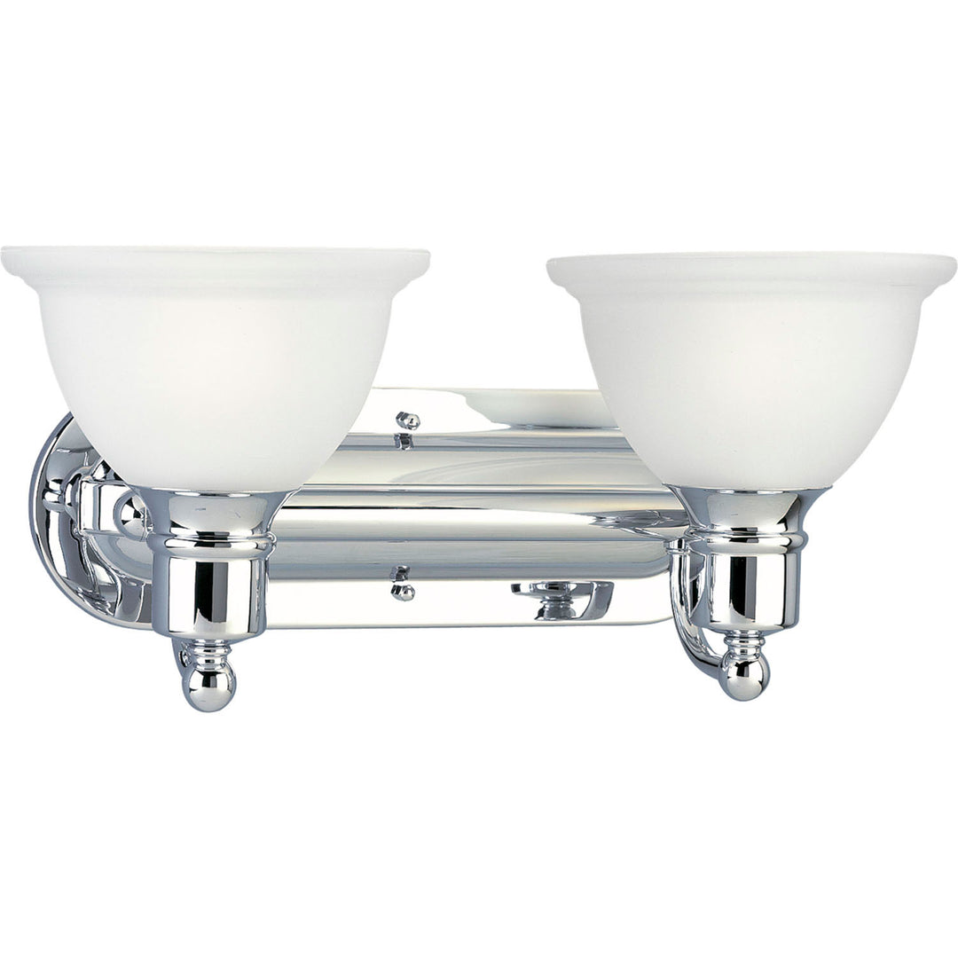 Madison Two Light Bath Bracket in Polished Chrome - available from The Lighting Shoppe, trusted by Canadian homeowners