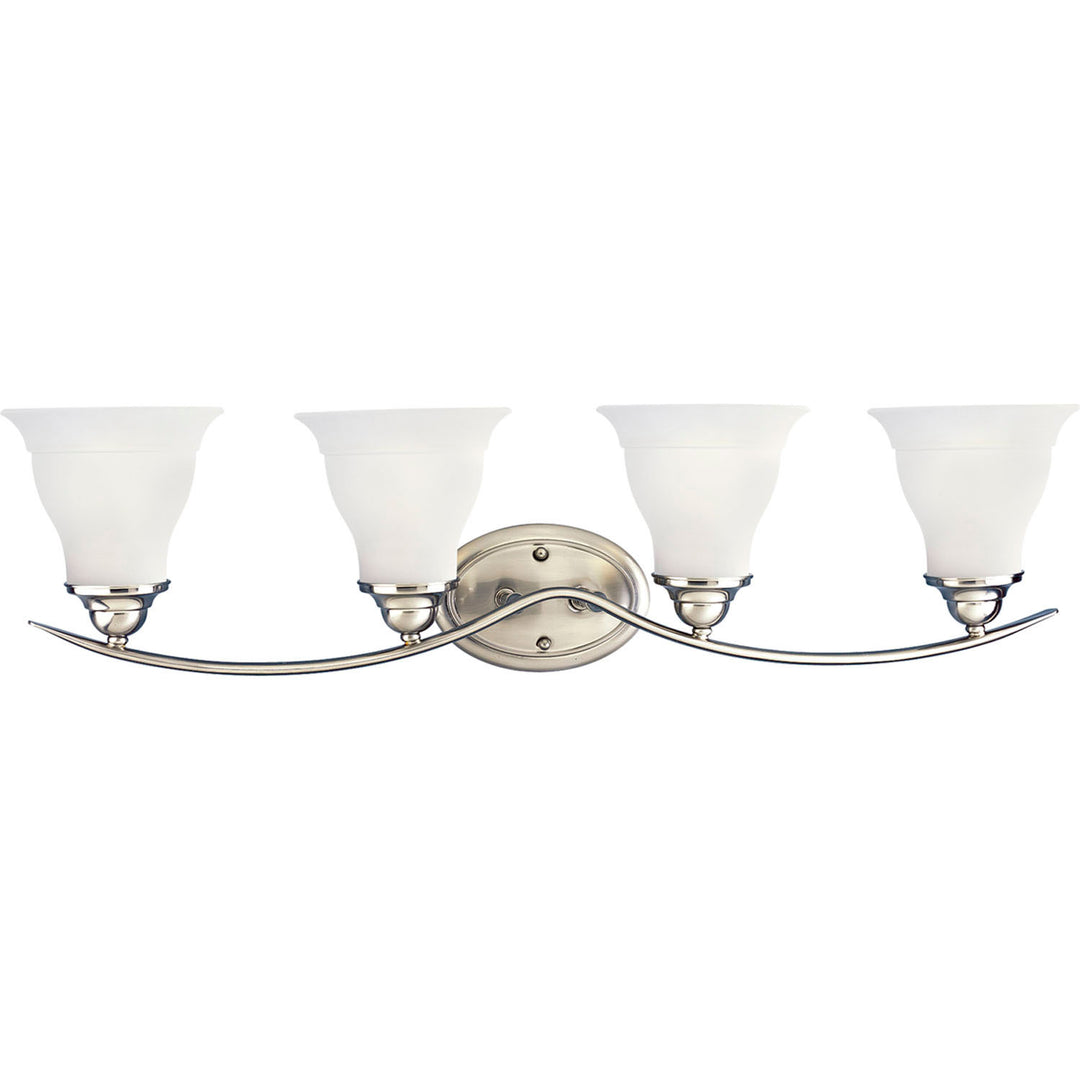 Trinity Four Light Bath Bracket in Brushed Nickel - available from The Lighting Shoppe, trusted by Canadian homeowners