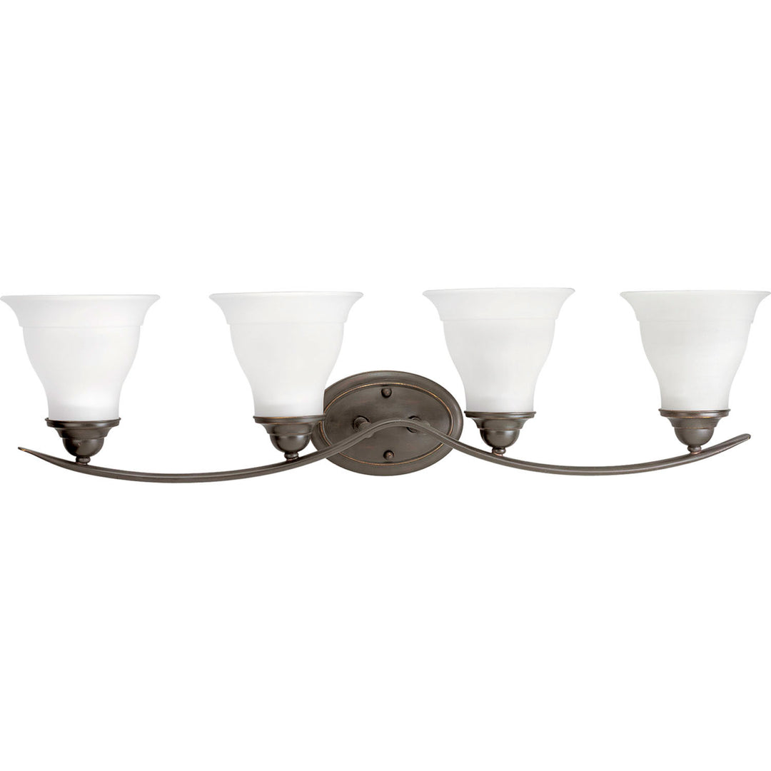 Trinity Four Light Bath Bracket in Antique Bronze - available from The Lighting Shoppe, trusted by Canadian homeowners