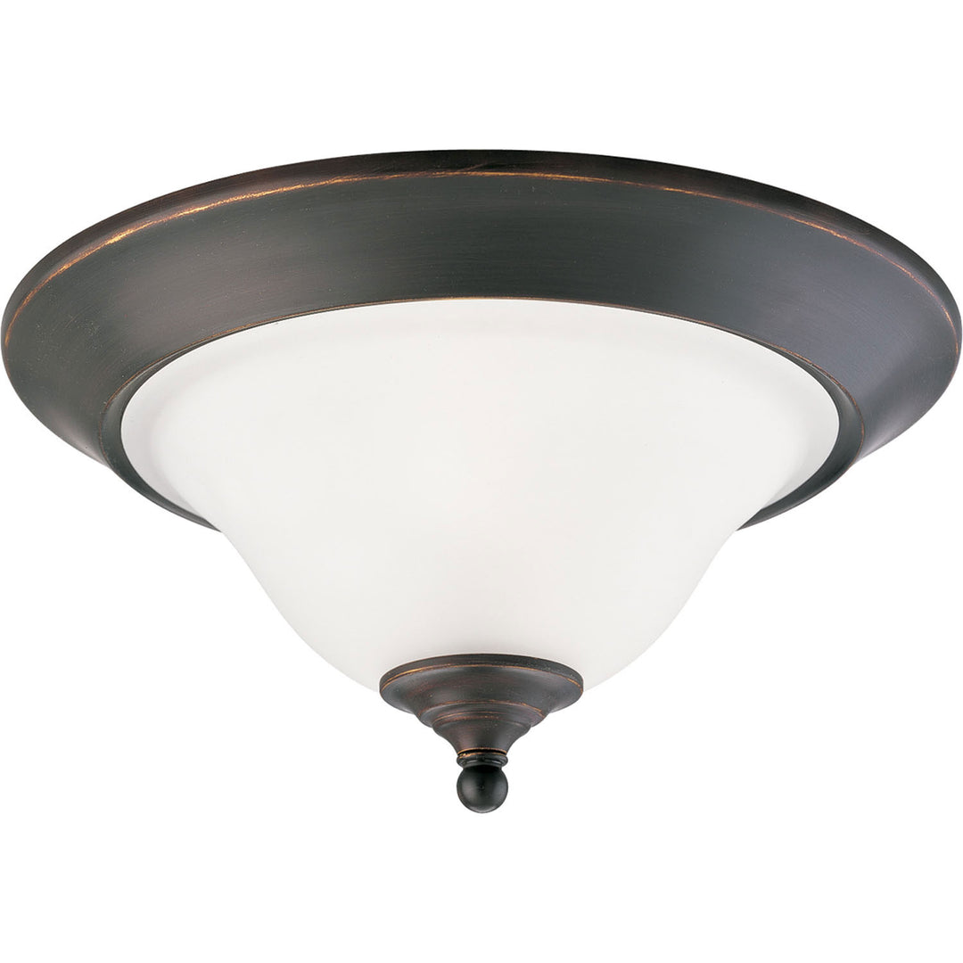 Trinity Two Light Flush Mount in Antique Bronze - available from The Lighting Shoppe, trusted by Canadian homeowners