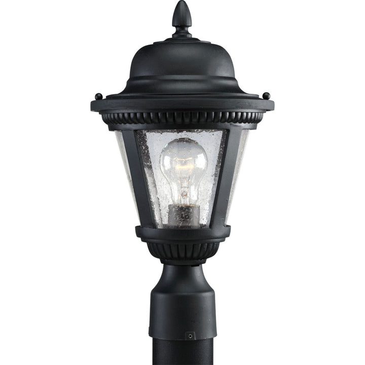 Westport One Light Post Lantern in Textured Black - available from The Lighting Shoppe, trusted by Canadian homeowners
