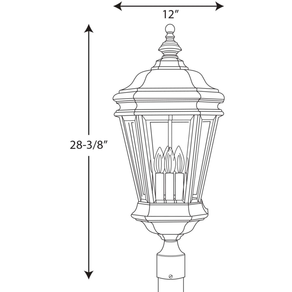 Progress Canada - P5474-108 - Four Light Post Lantern - Crawford - Oil Rubbed Bronze