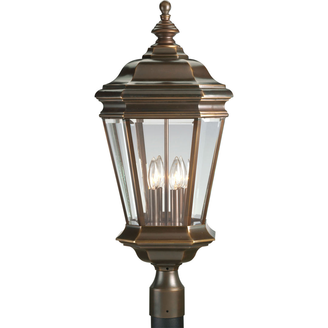 Crawford Four Light Post Lantern in Oil Rubbed Bronze - available from The Lighting Shoppe, trusted by Canadian homeowners