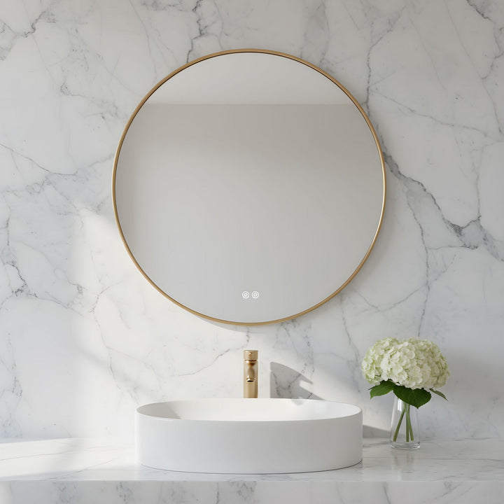 Generation Lighting Canada - MREL1430SB - Mirror - Cadre - Satin Brass