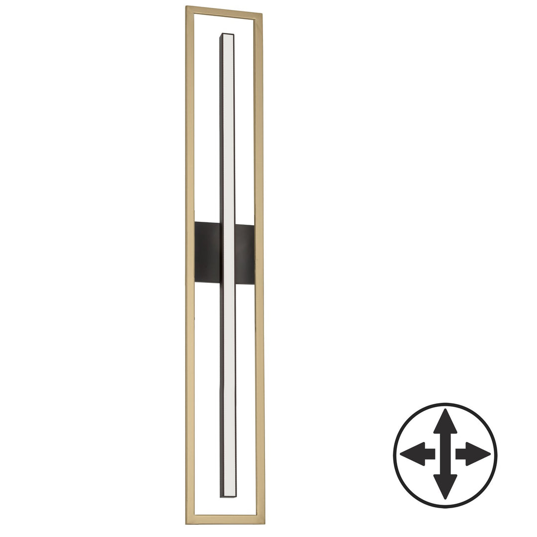 Arandel LED Vanity in Aged Brass & Matte Black - available from The Lighting Shoppe, trusted by Canadian homeowners