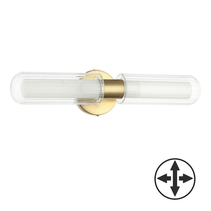Balbina Two Light Wall Sconce in Aged Brass - available from The Lighting Shoppe, trusted by Canadian homeowners