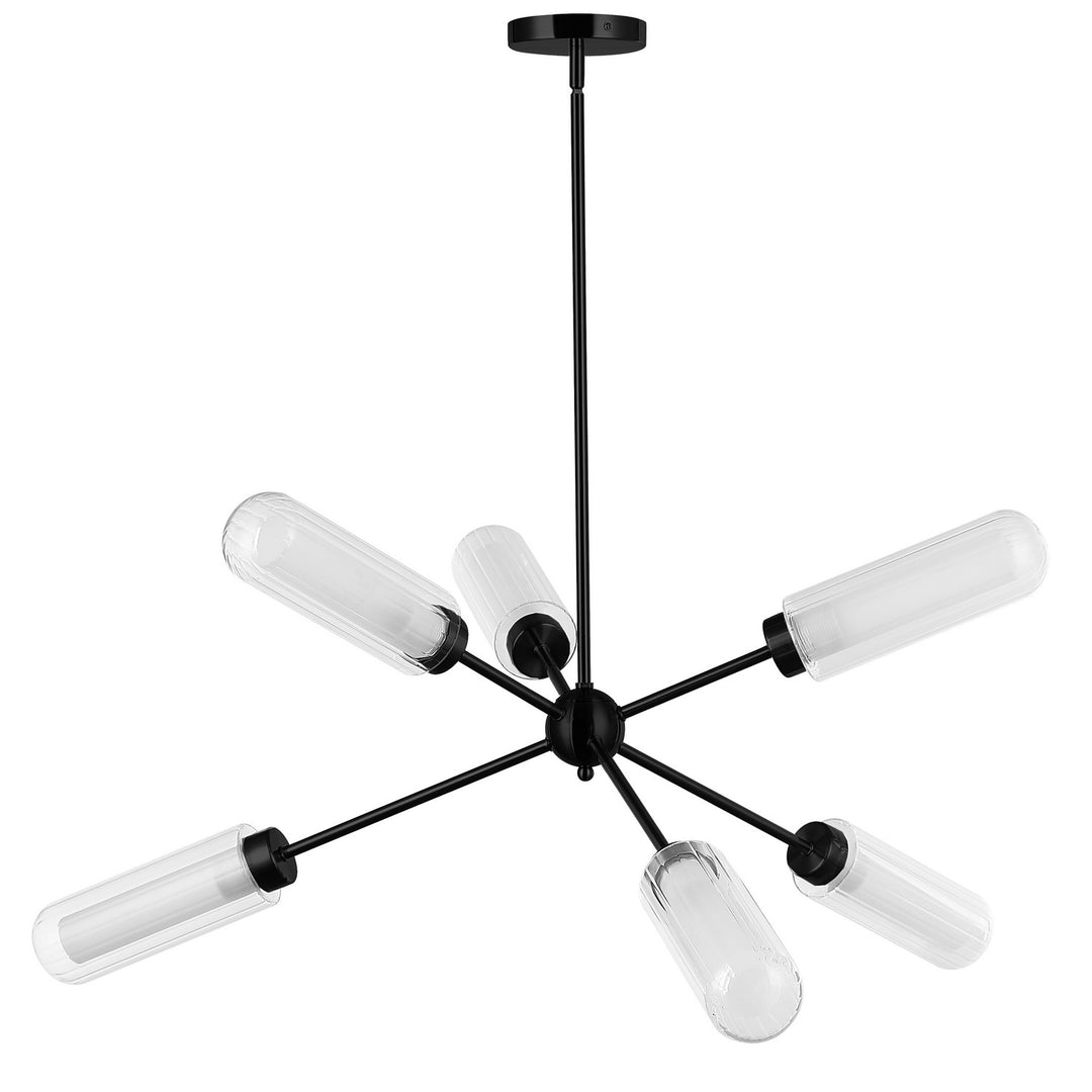 Balbina Six Light Chandelier in Matte Black - available from The Lighting Shoppe, trusted by Canadian homeowners