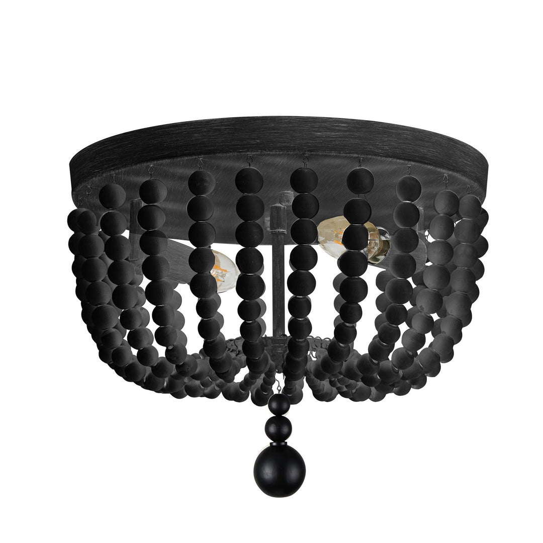 Bridget Two Light Flush Mount in Matte Black - available from The Lighting Shoppe, trusted by Canadian homeowners