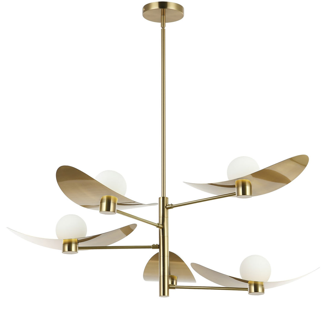 Christobel Five Light Chandelier in Aged Brass - available from The Lighting Shoppe, trusted by Canadian homeowners