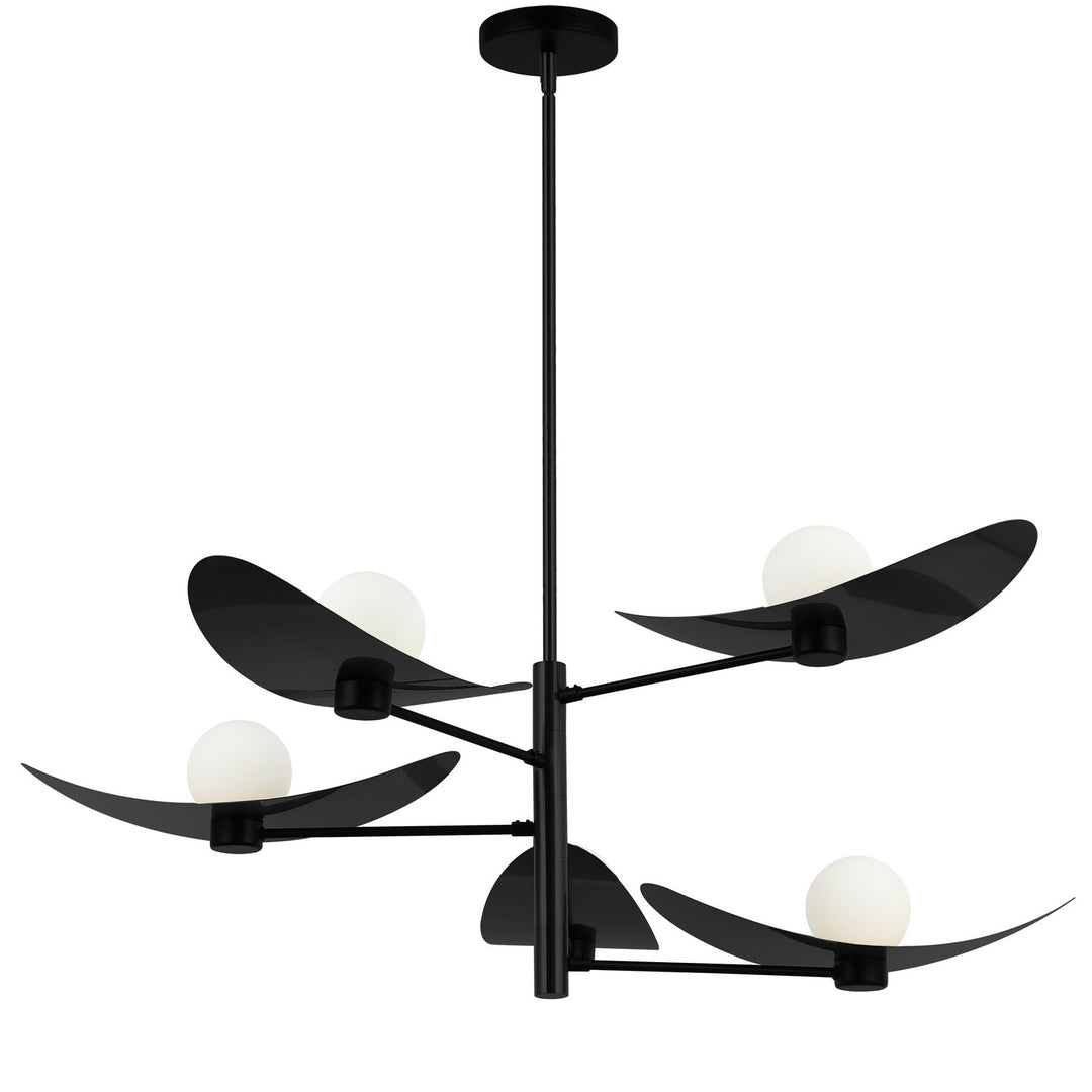 Christobel Five Light Chandelier in Matte Black - available from The Lighting Shoppe, trusted by Canadian homeowners