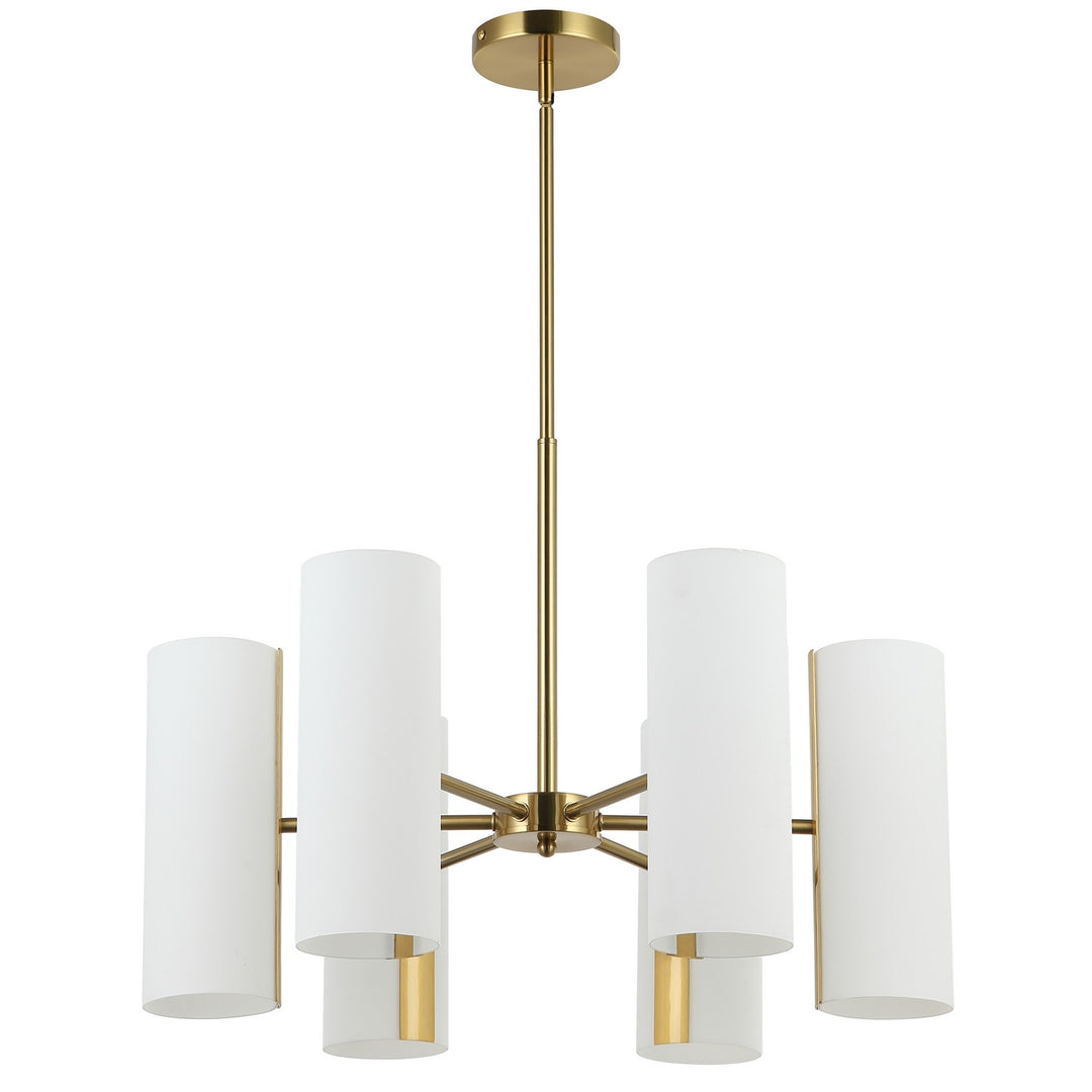 Cleta Six Light Chandelier in White - available from The Lighting Shoppe, trusted by Canadian homeowners