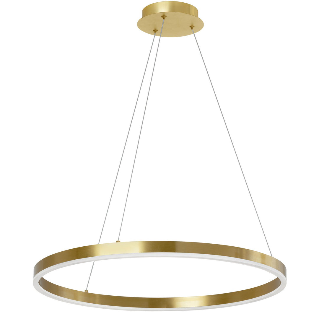 Circulo LED Chandelier in Aged Brass - available from The Lighting Shoppe, trusted by Canadian homeowners