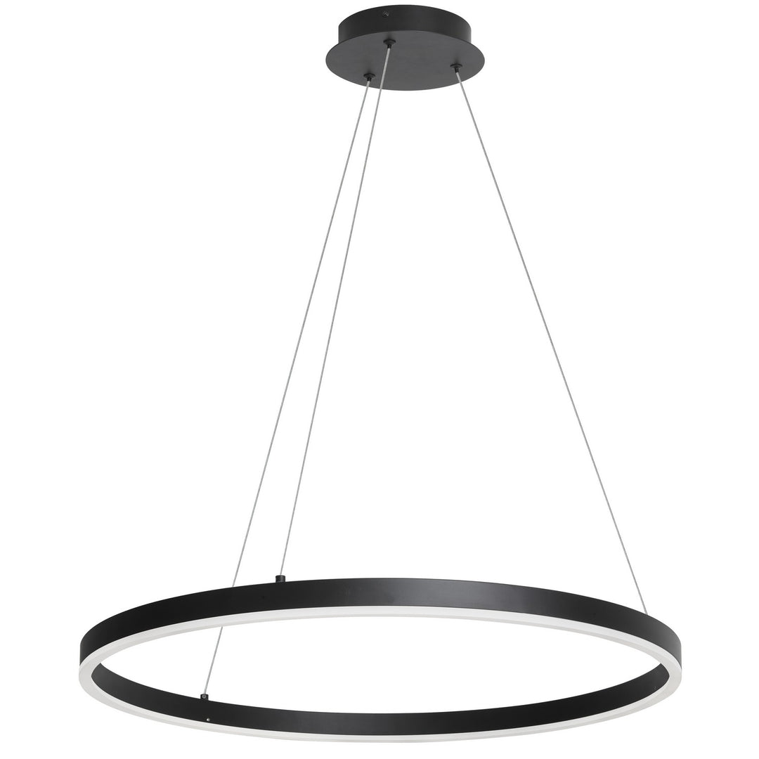 Circulo LED Chandelier in Matte Black - available from The Lighting Shoppe, trusted by Canadian homeowners