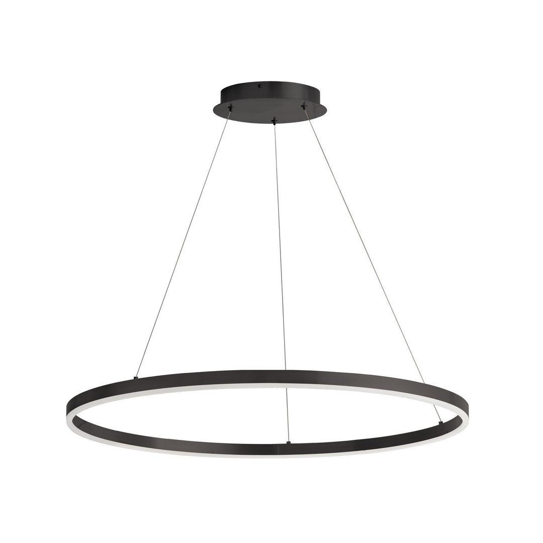Circulo LED Chandelier in Matte Black - available from The Lighting Shoppe, trusted by Canadian homeowners