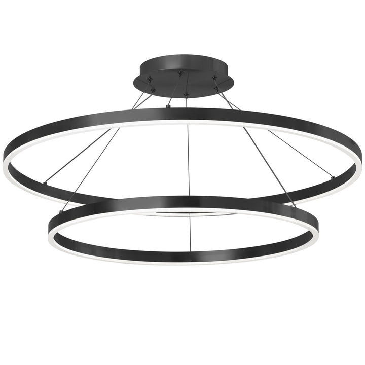 Circulo LED Chandelier in Matte Black - available from The Lighting Shoppe, trusted by Canadian homeowners