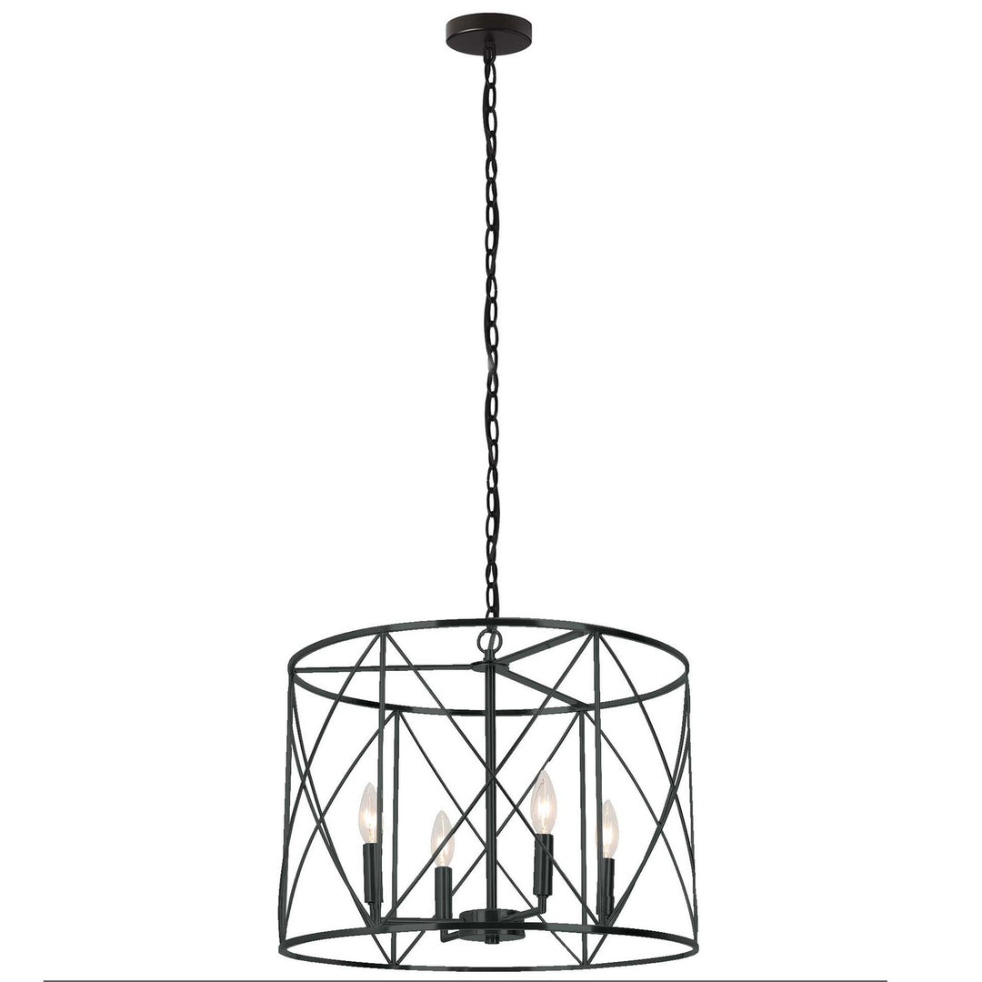 Calah Four Light Chandelier in Matte Black - available from The Lighting Shoppe, trusted by Canadian homeowners
