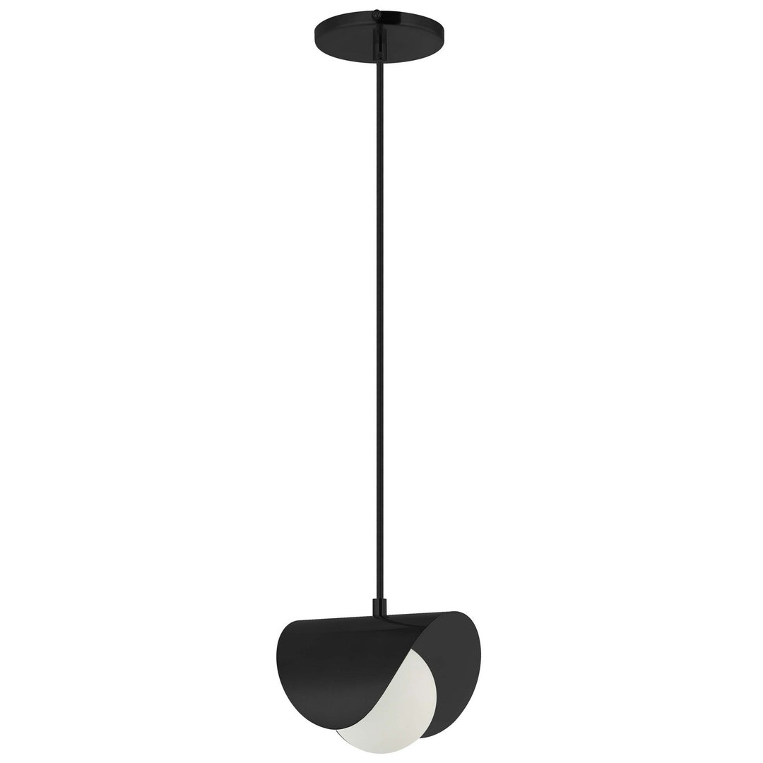 Cresent One Light Pendant in Matte Black - available from The Lighting Shoppe, trusted by Canadian homeowners