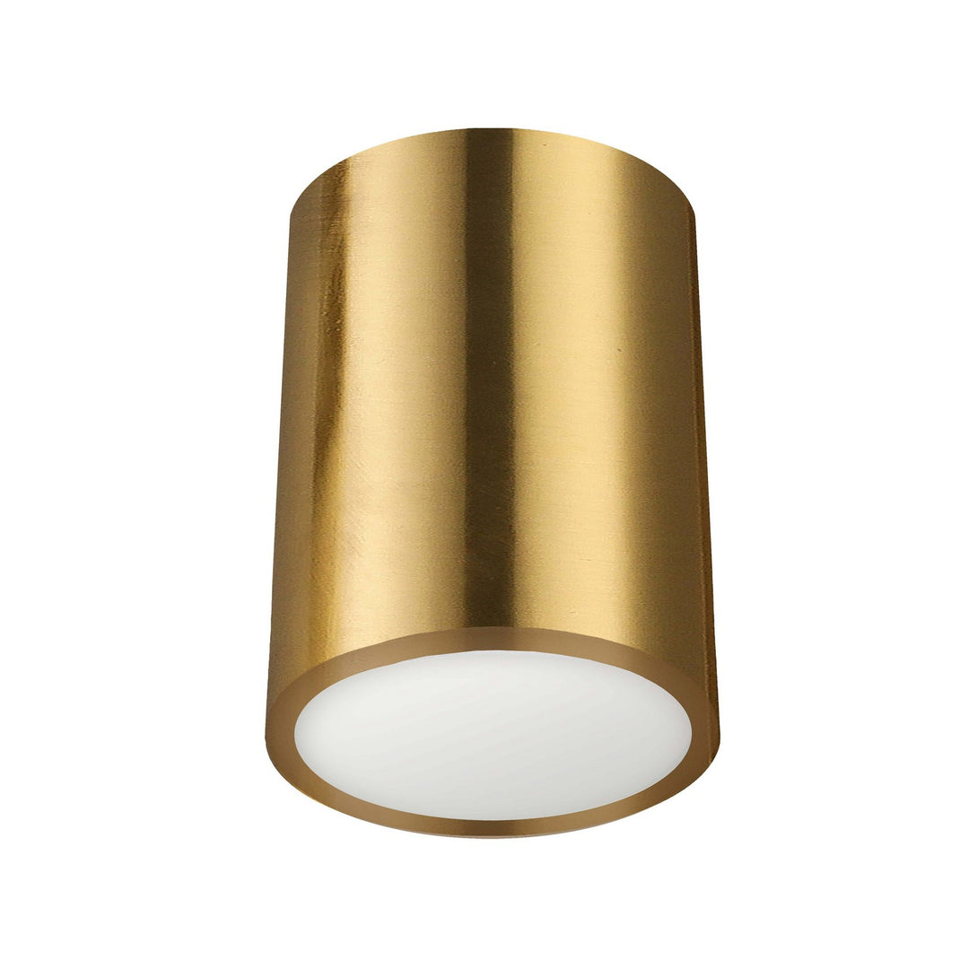 Echo LED Flush Mount in Aged Brass - available from The Lighting Shoppe, trusted by Canadian homeowners