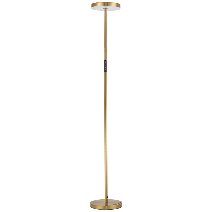 Francine LED Floor Lamp in Aged Brass - available from The Lighting Shoppe, trusted by Canadian homeowners