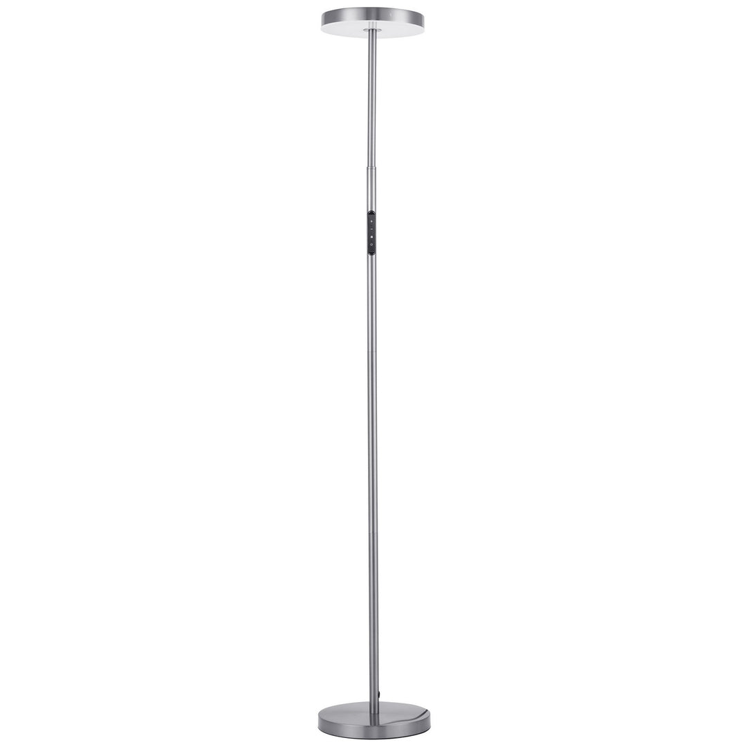 Francine LED Floor Lamp in Satin Nickel - available from The Lighting Shoppe, trusted by Canadian homeowners