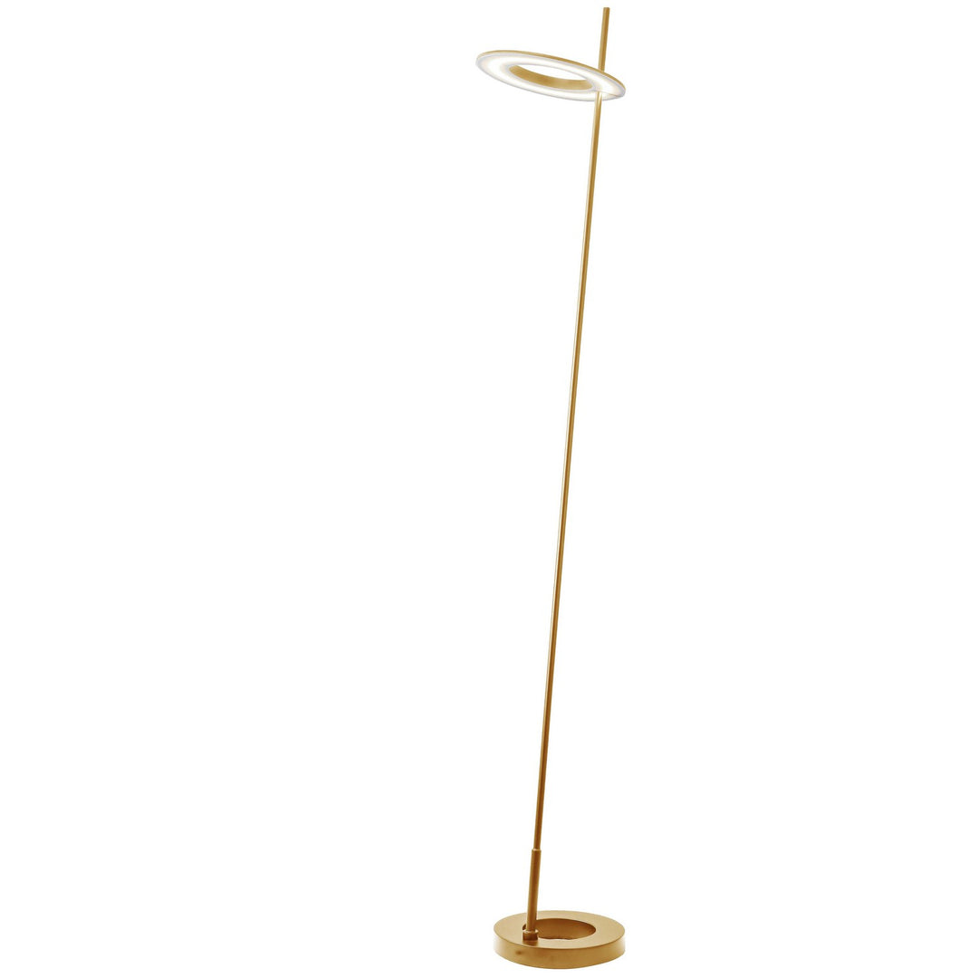 Finley LED Floor Lamp in Aged Brass - available from The Lighting Shoppe, trusted by Canadian homeowners