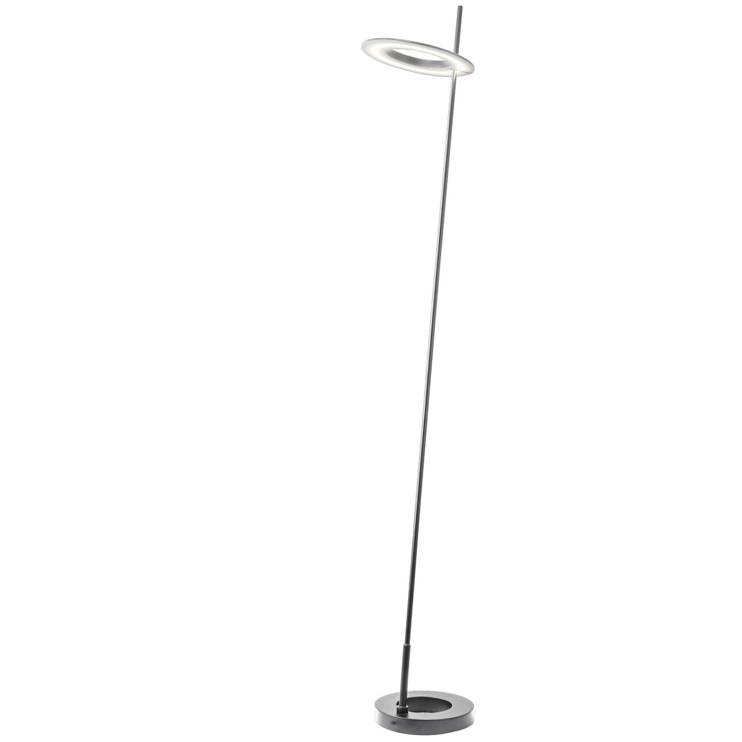Finley LED Floor Lamp in Satin Chrome - available from The Lighting Shoppe, trusted by Canadian homeowners