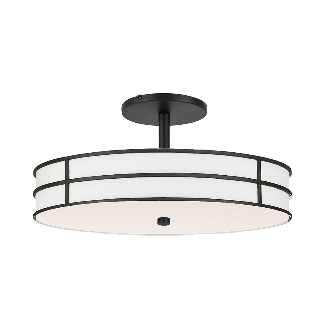 Fulvia Two Light Semi-Flush Mount in Matte Black - available from The Lighting Shoppe, trusted by Canadian homeowners