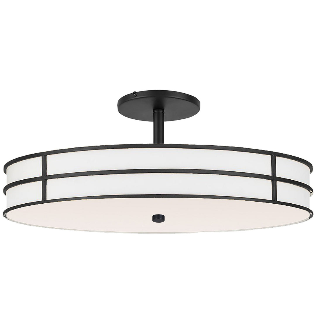 Fulvia Three Light Semi-Flush Mount in Matte Black - available from The Lighting Shoppe, trusted by Canadian homeowners