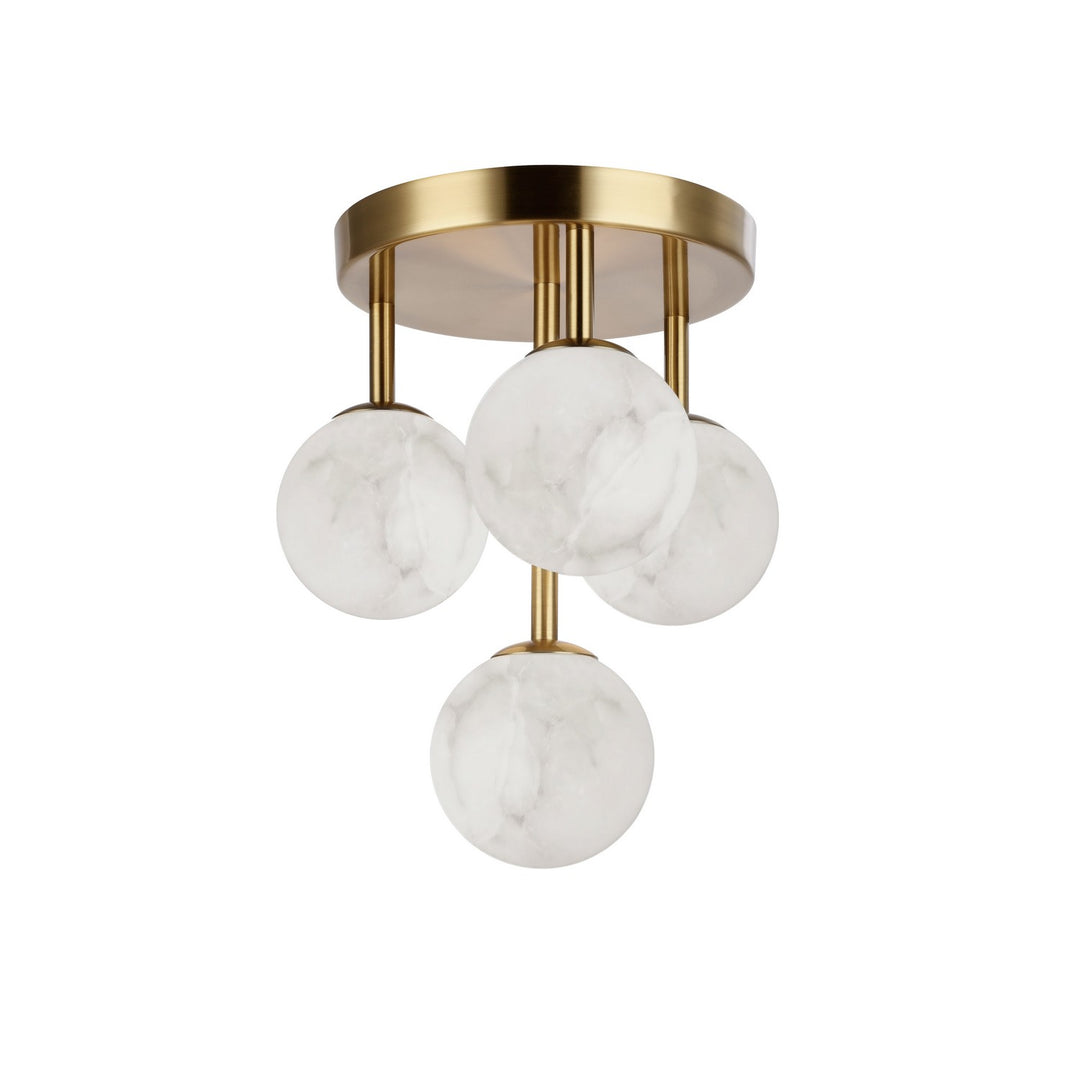 Giovanna Four Light Flush Mount in Alabaster - available from The Lighting Shoppe, trusted by Canadian homeowners