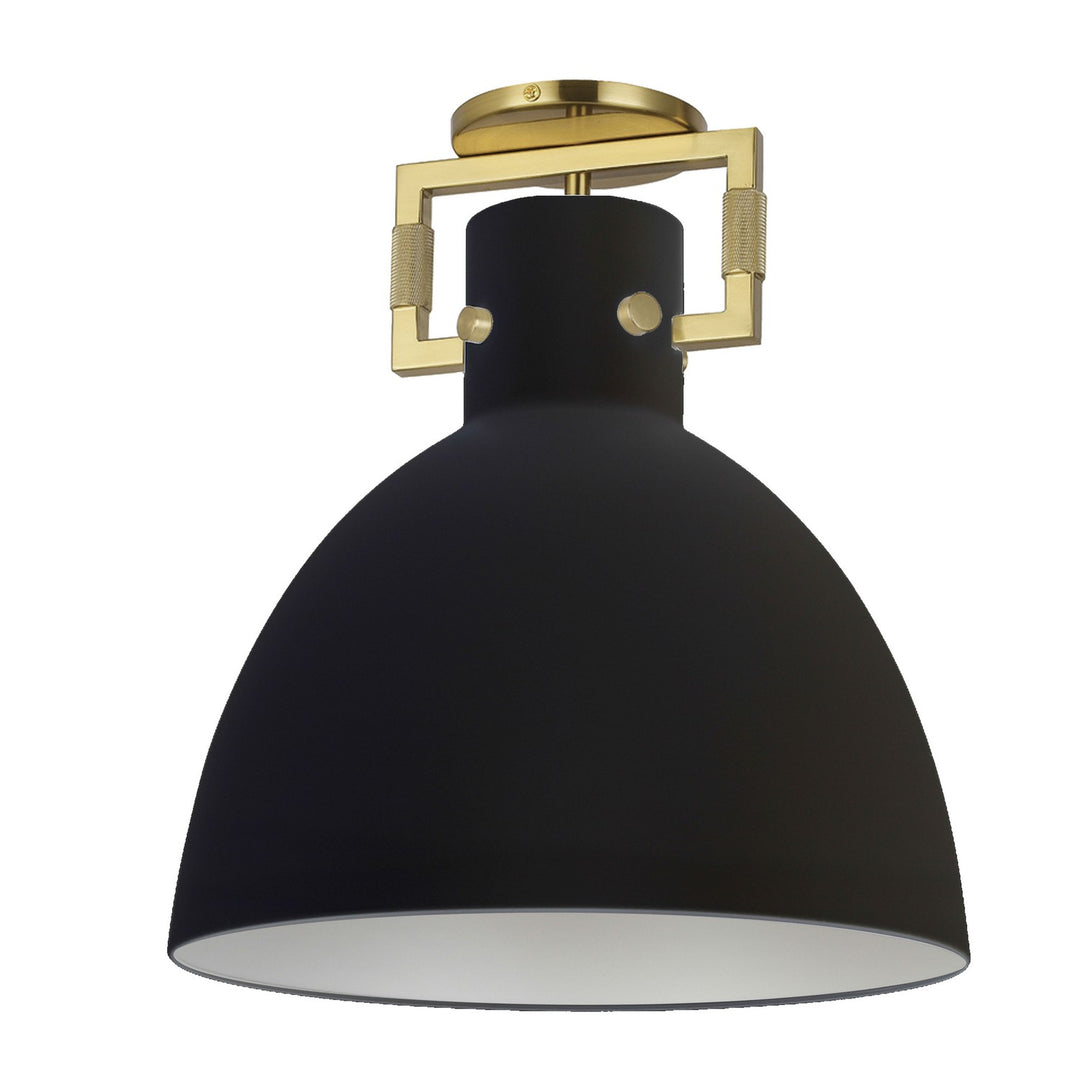 Liberty One Light Semi Flush Mount in Matte Black - available from The Lighting Shoppe, trusted by Canadian homeowners